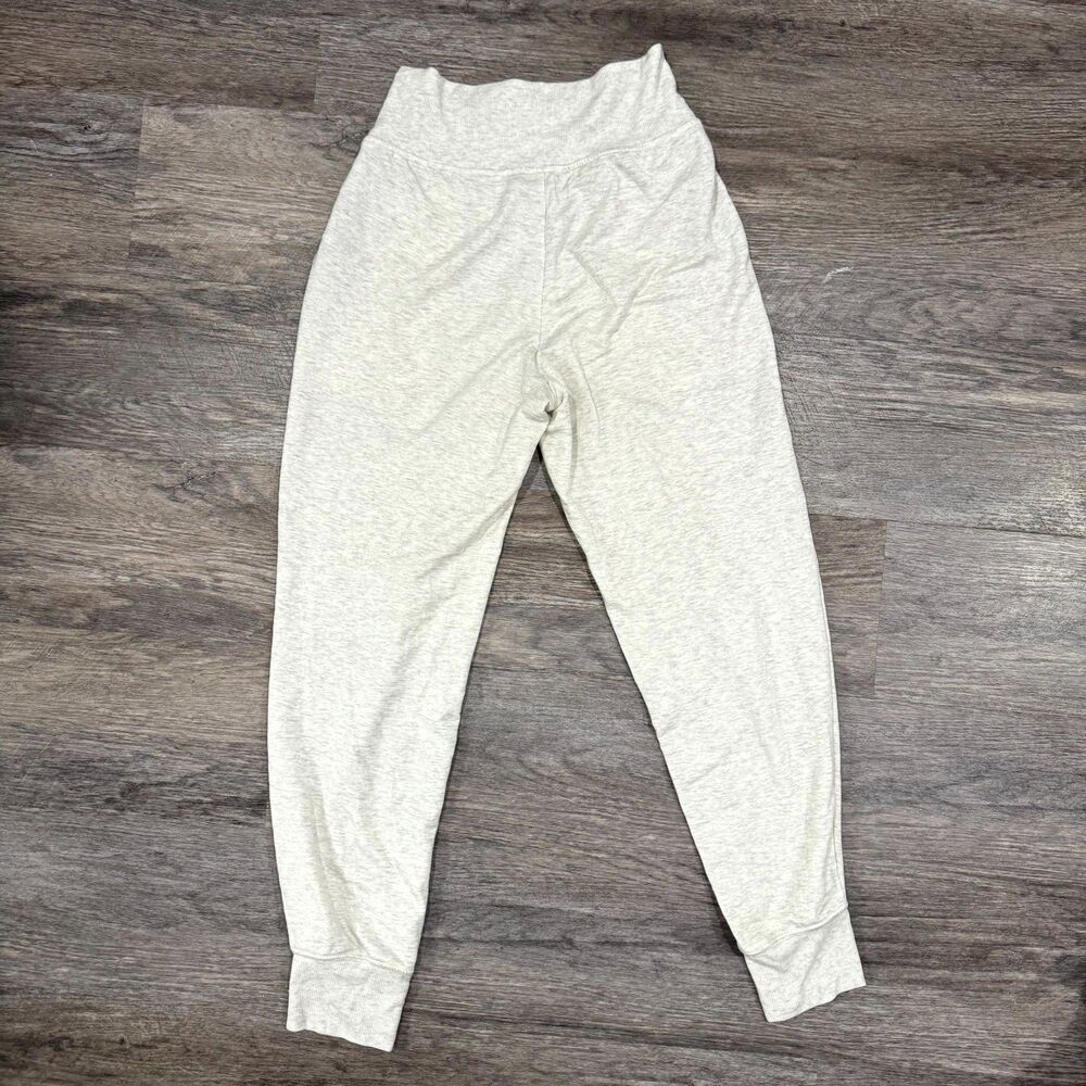 Athleta Heather Oatmeal Fleece Joggers Sweatpants Women's XS